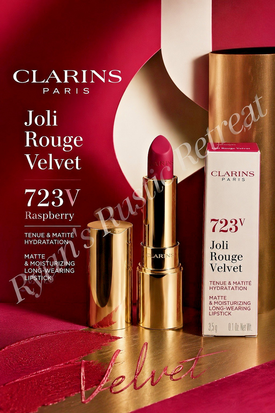 Clarins Joli Rouge Velvet Lipstick 723V Raspberry Matte 3.5g